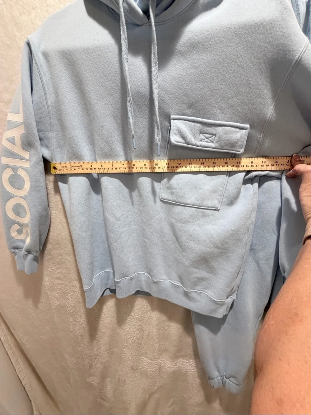 Social Tourist (by Hollister) Hoodie Jogger Matching Set Baby Blue XXS (CIGF005)
